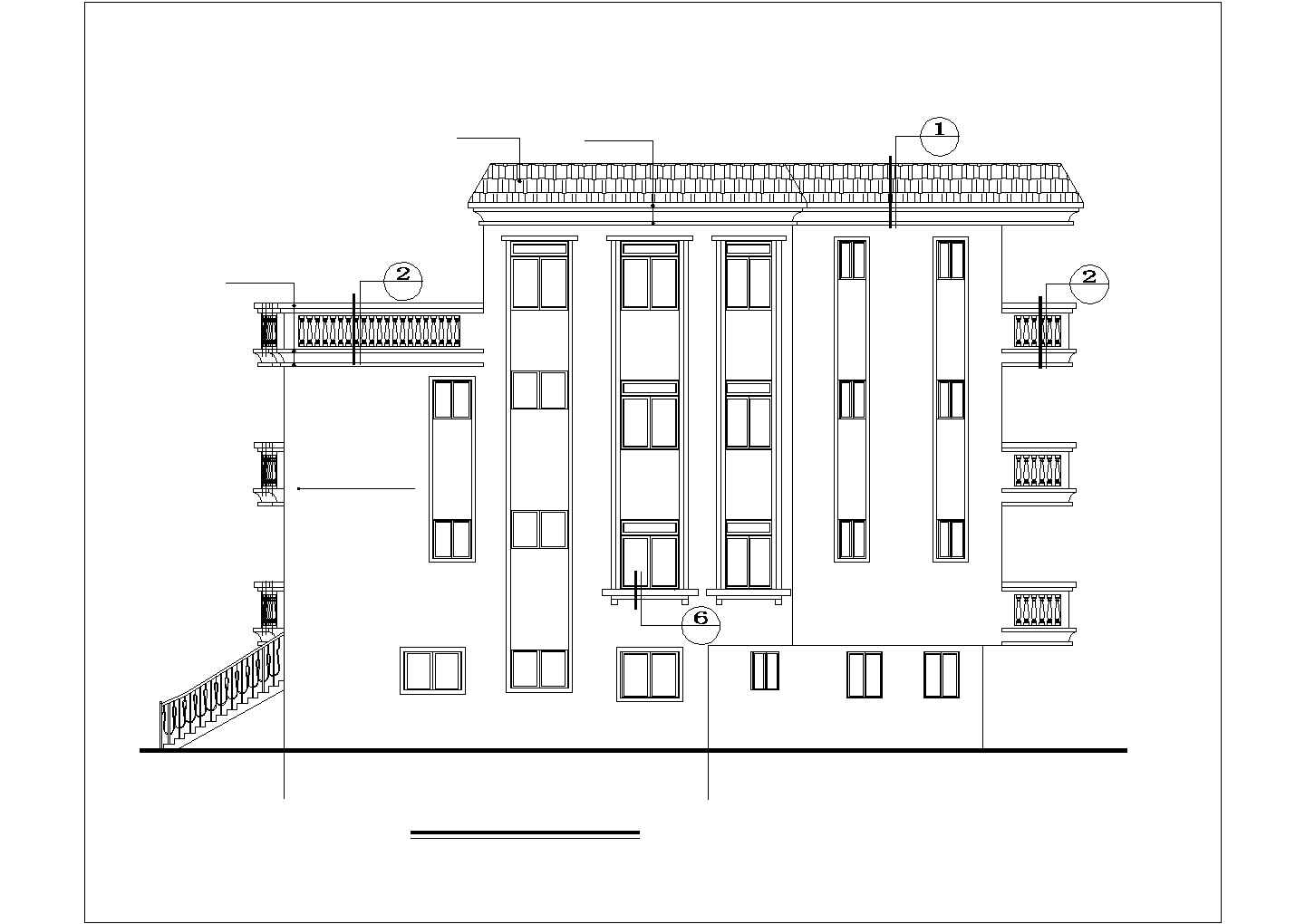 某乡村三层小型别墅建筑设计施工图