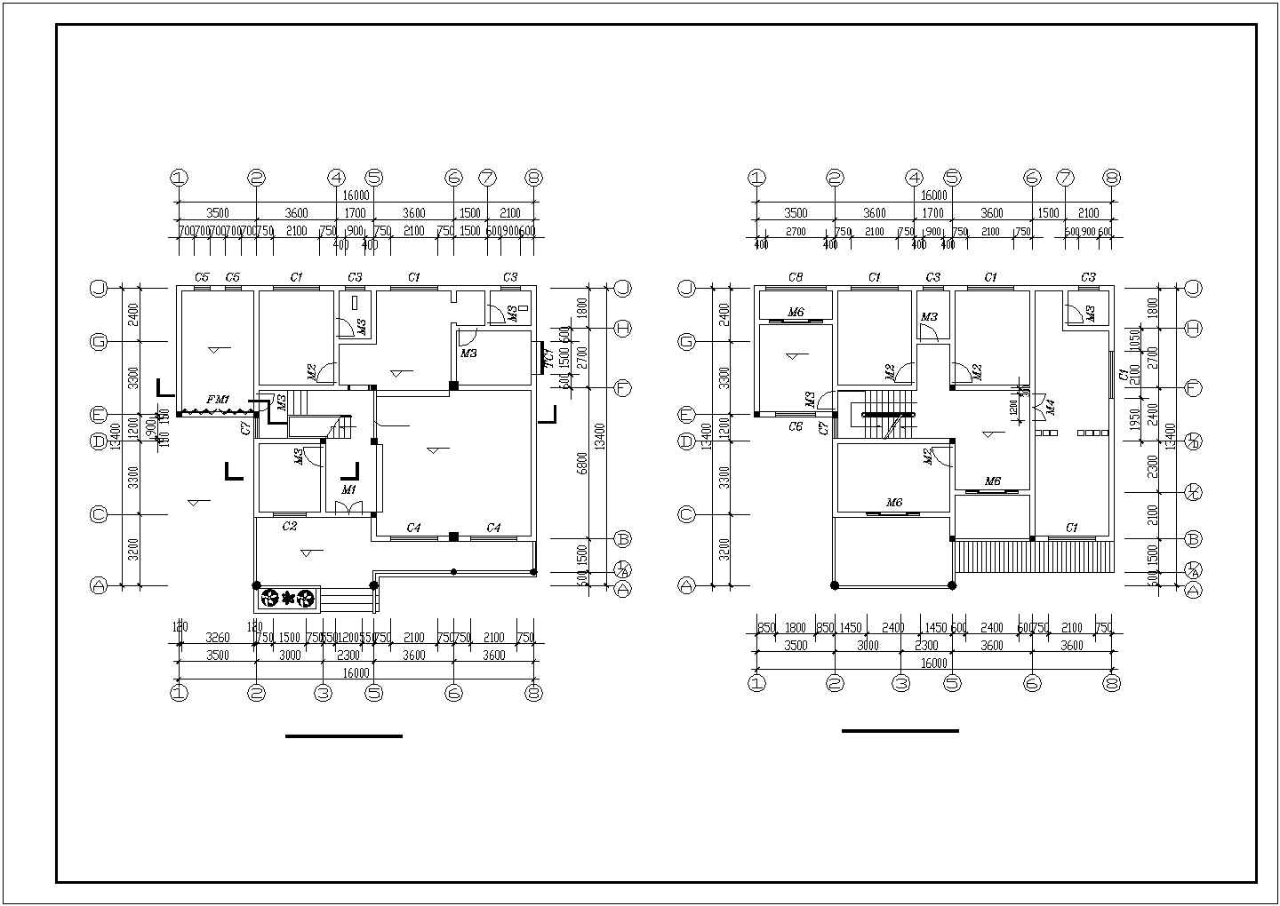 某市郊楼盘经典精品联排别墅住宅建筑方案设计施工CAD图纸