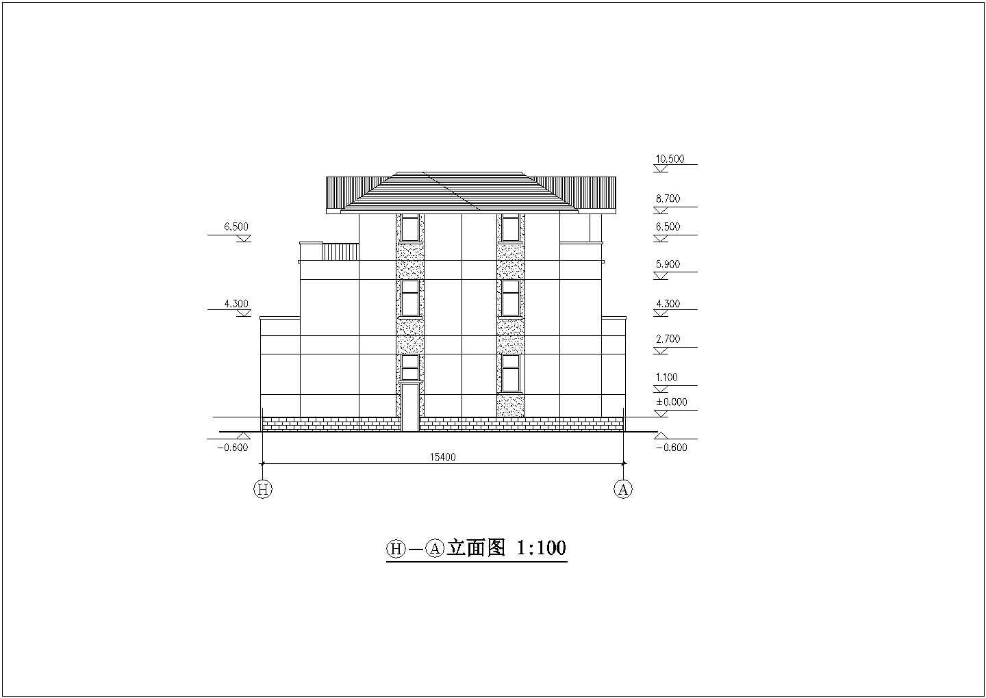 某市郊楼盘经典精选独栋别墅建筑方案设计施工CAD图纸
