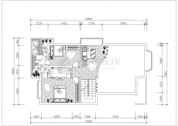 某商业楼盘现代精选独栋别墅建筑方案设计施工CAD图纸-图一