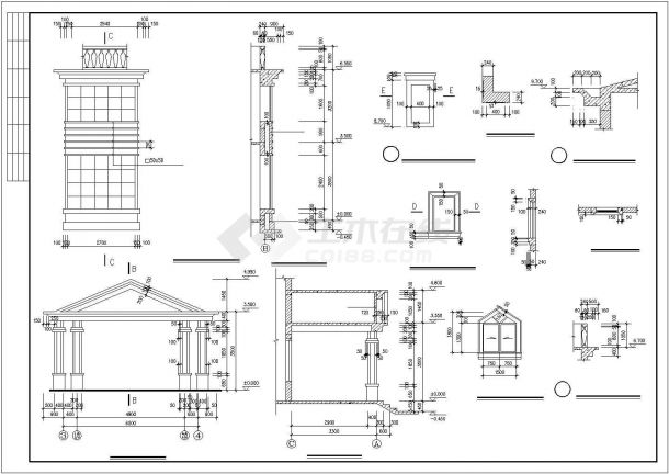 某商业楼盘现代高级别墅建筑全套方案设计施工CAD图纸-图一