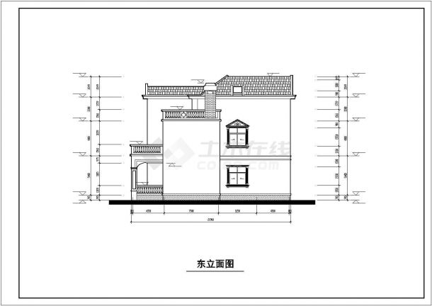 某商业楼盘现代高级独栋别墅建筑结构方案设计施工CAD图纸-图二