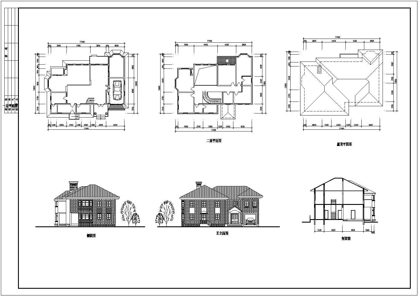 某商业楼盘现代多层独栋精装别墅建筑结构方案设计施工CAD图纸