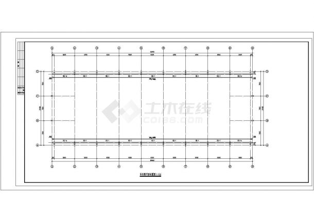 某56.9x21m钢结构厂房（10t吊车）设计cad全套结施图（含设计说明）-图一