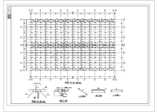 2x15m跨单层轻型钢结构门式刚架结构带吊车厂房结施CAD图纸（标注详细）-图一