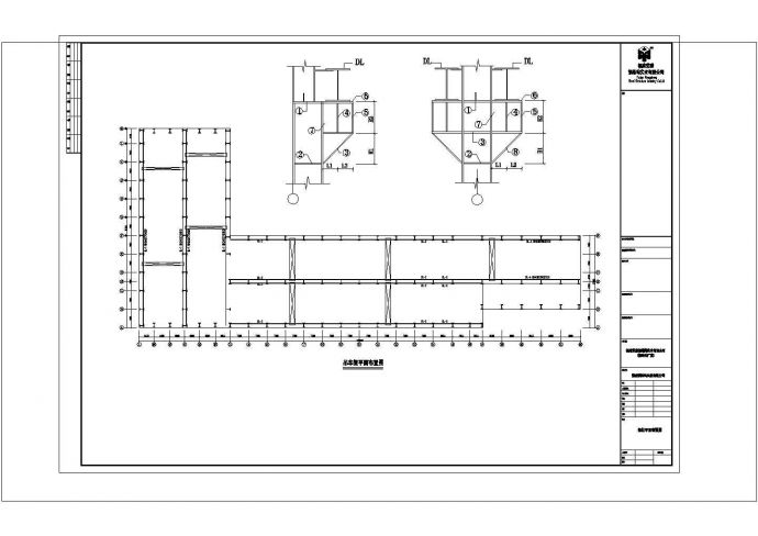 某公司单层钢结构厂房设计cad全套结施图（甲级院设计）_图1