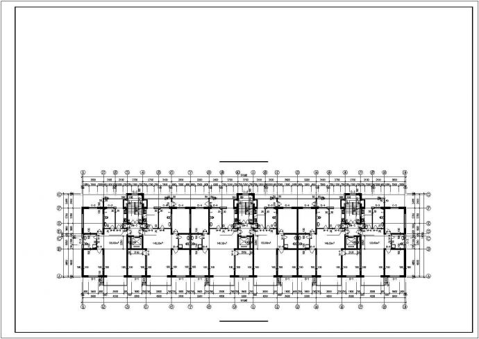 郑州某社区14层断肢剪力墙结构住宅楼建筑设计CAD设计图（含闷顶层）_图1