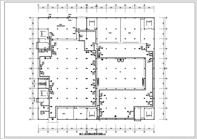 杭州市某临街四层框架结构商业中心通风排烟空调系统设计CAD图纸_图1