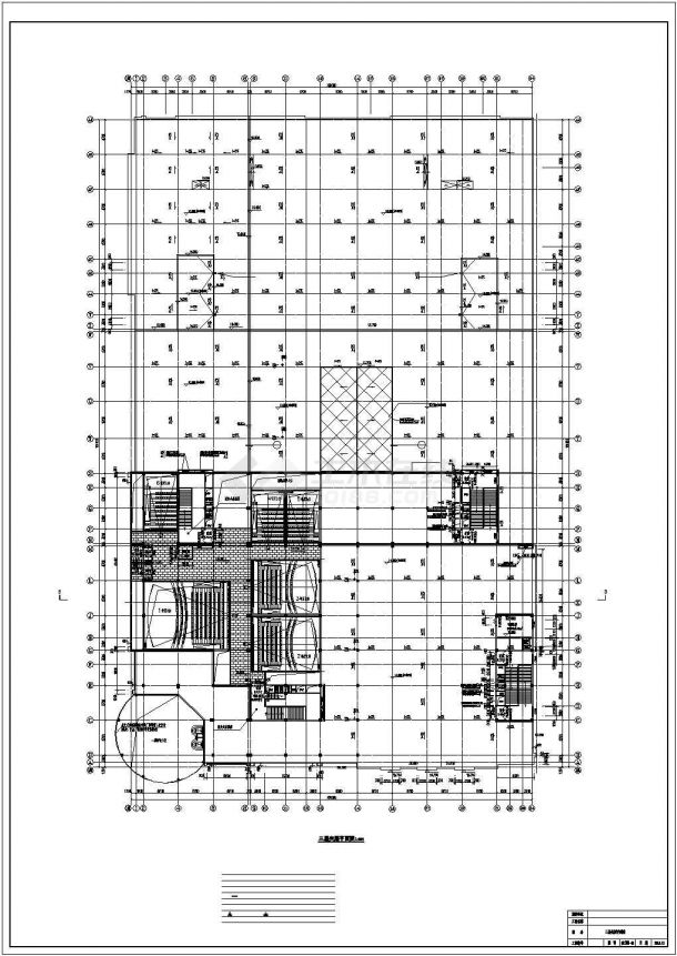 5.5万平米3层框架结构商业大厦全套建筑设计CAD图纸（含夹层）-图二
