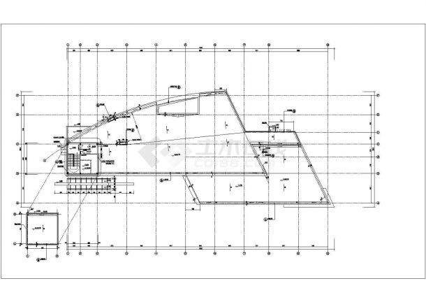 5400平米4层框架结构商业综合楼全套建筑设计CAD图纸-图二