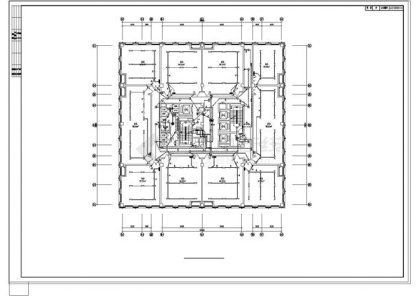 办公楼设计_14684㎡经贸中心高层办公楼全套电气设计cad图纸-图一