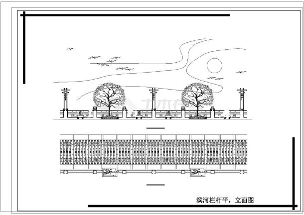 重庆某公园小广场环境景观设计DWG-图二