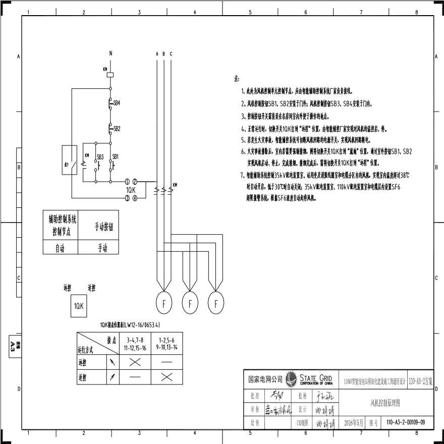 110-A3-2-D0109-09 风机控制原理图.pdf-图一