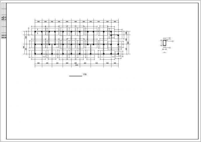 某现代化小区5+1层框混结构住宅楼全套结构设计CAD图纸_图1