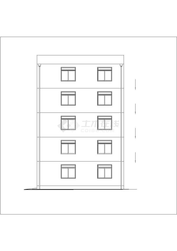 沈阳市某小区3280平米五层框架结构住宅楼平立剖面设计CAD图纸-图一