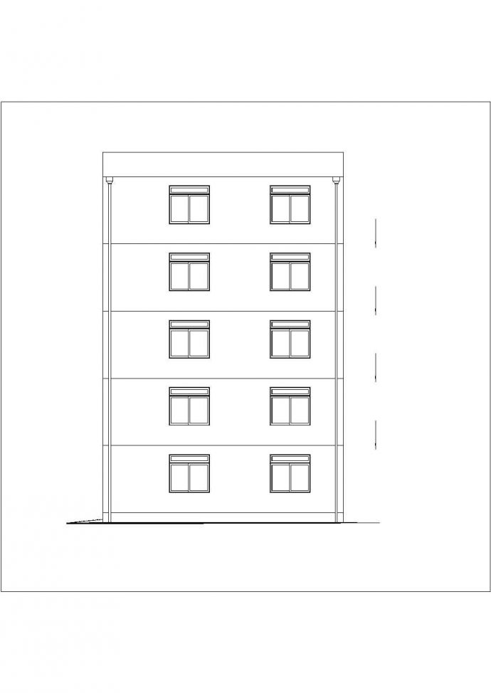 沈阳市某小区3280平米五层框架结构住宅楼平立剖面设计CAD图纸_图1