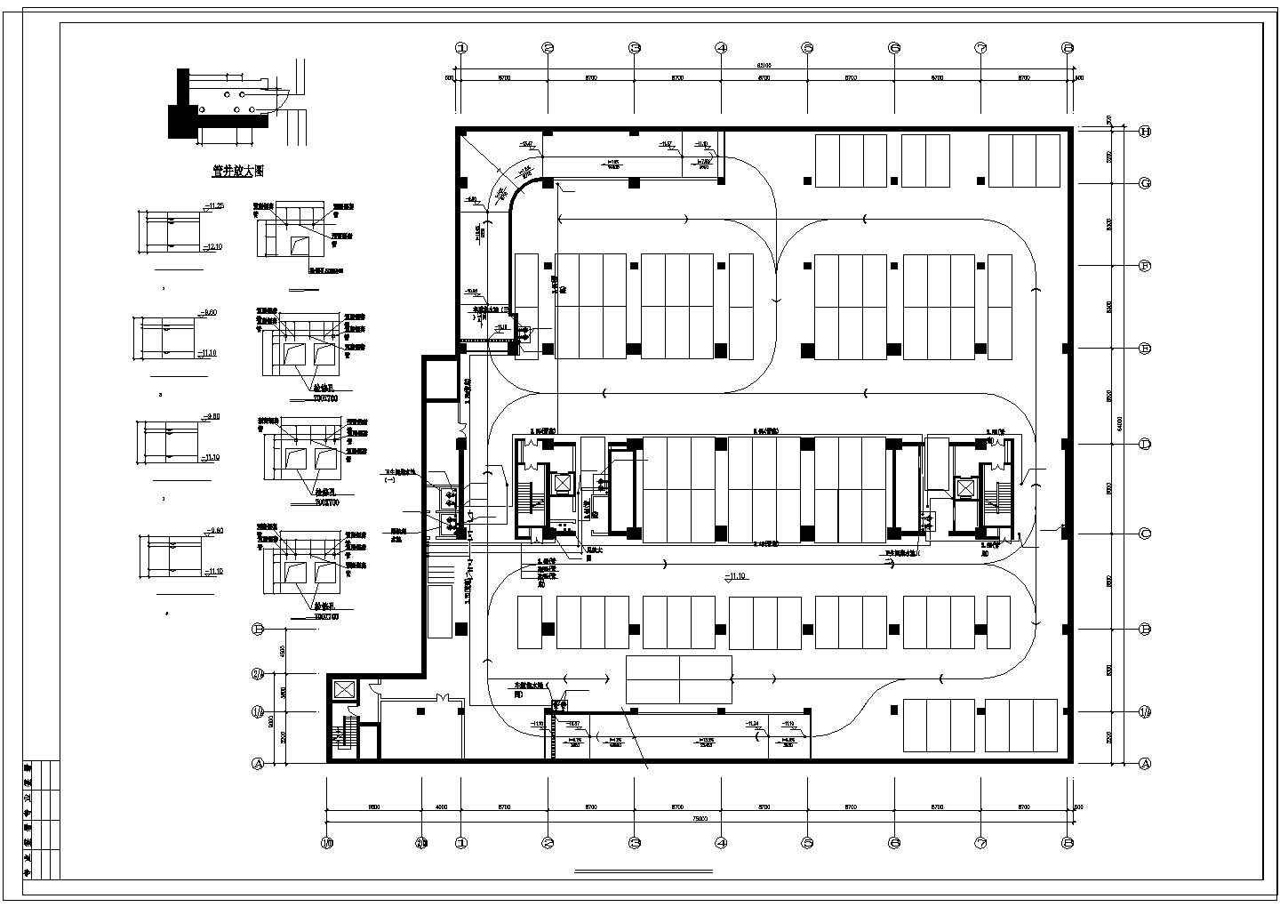 办公楼设计_某18层办公楼给排水设计cad施工图和计算书