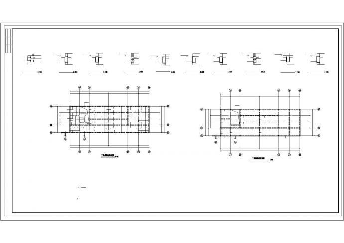 某二层砖混教学楼建筑cad设计施工图（6度抗震）_图1