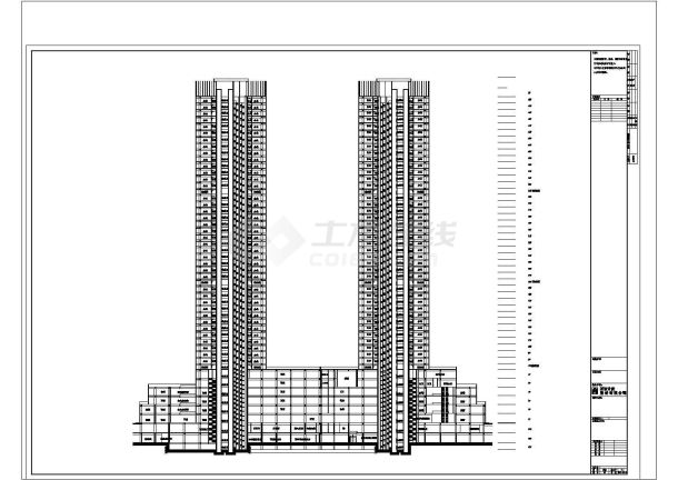 [湖南]某高层知名地产商业广场建筑施工全套cad图-图二