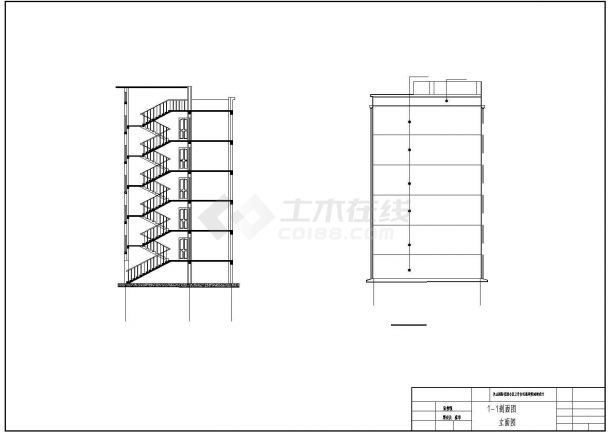 苏州市观山湖苑小区3千平米6层框混结构住宅楼建筑+结构CAD设计图纸-图二