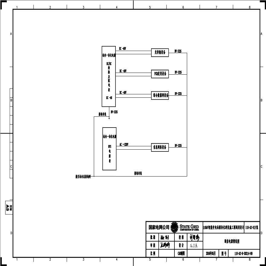 110-A2-8-D0214-09 通信电源馈线图.pdf-图一