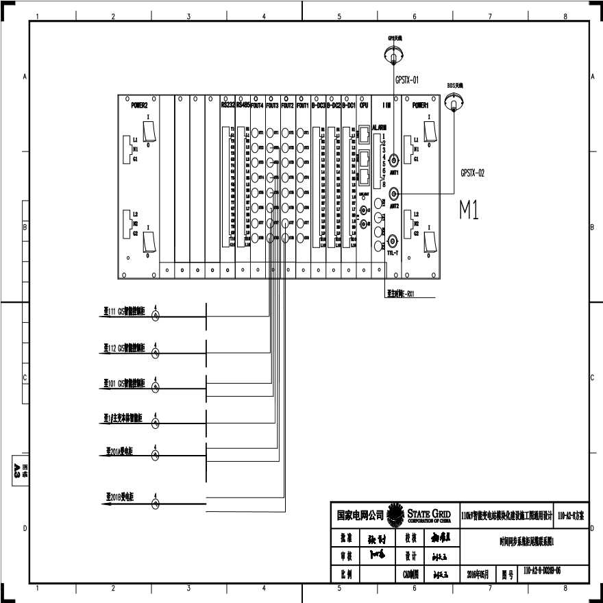 110-A2-8-D0209-06 时间同步系统柜尾缆联系图1.pdf-图一
