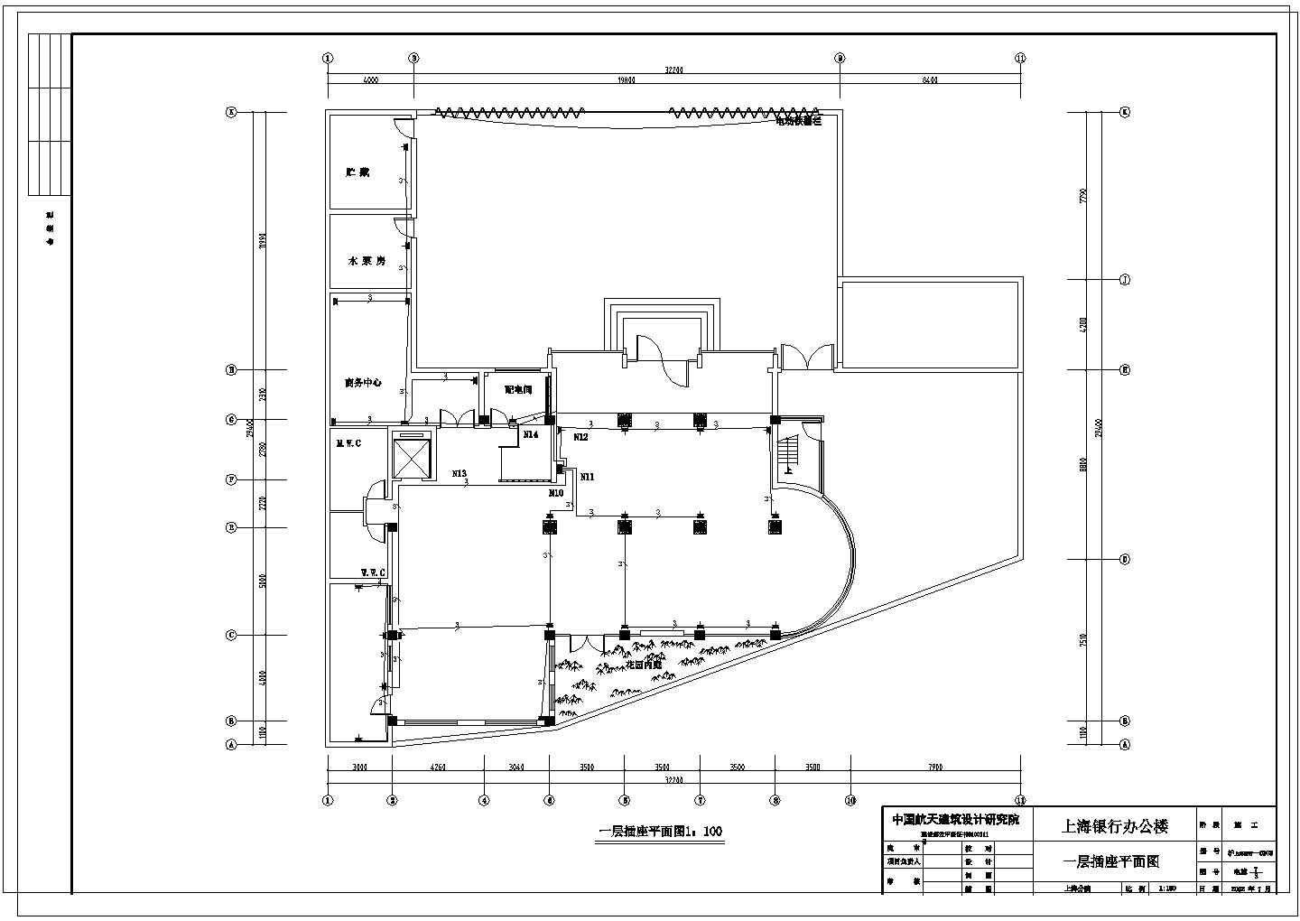 办公楼设计_某五层办公楼电气设计cad施工图（共13张图纸）