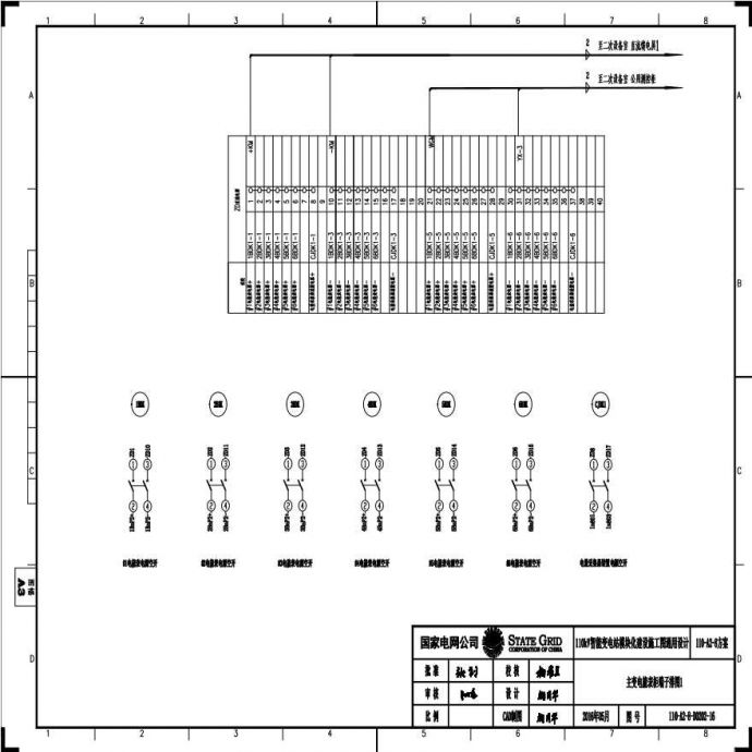 110-A2-8-D0202-16 主变压器电能表柜端子排图1.pdf_图1