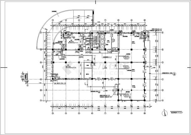[南京]某软件创业园十一层综合楼建筑全套cad图纸(含设计说明)-图二