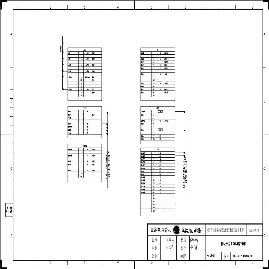 110-A2-7-D0208-21 10kV分段引线柜端子排图.pdf-图一