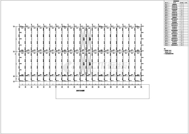 150x67.6m67m总跨门式刚架带吊车钢结构厂房结施图（含设计说明）-图二