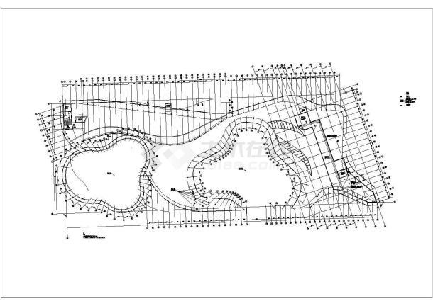 某长134.299米 宽47.7米展览展馆建筑CAD初步设计方案图标高平面图-图一