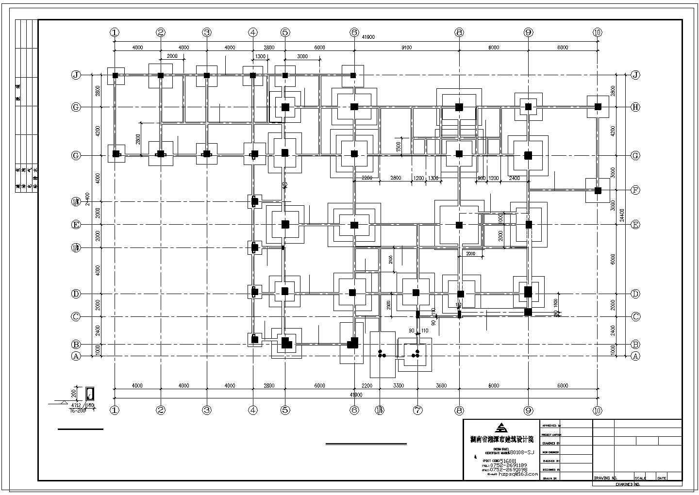 多层别墅结构设计CAD施工图纸（含设计说明）
