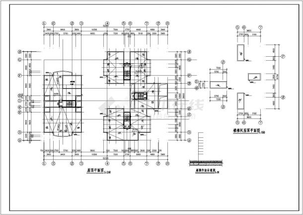 湖州市某社区5900平米7层框架结构农贸市场平立剖面设计CAD图纸-图一