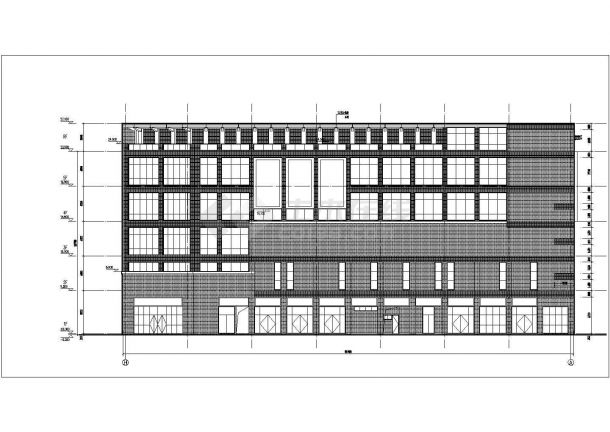 某社区1万平米5+1层框架结构农贸中心全套建筑设计CAD图纸-图一