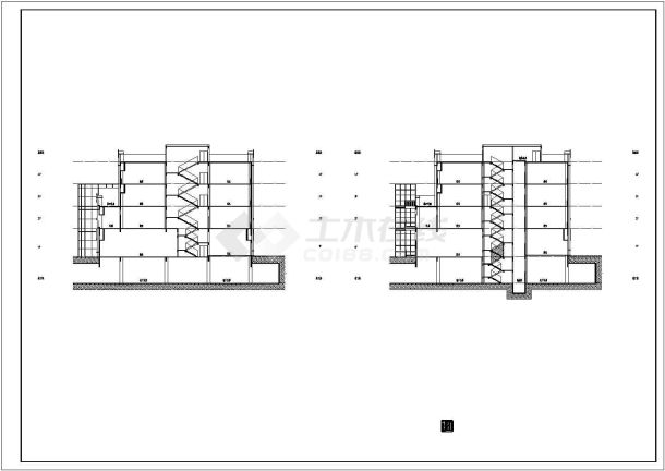 成都市某商业街某4层框架结构商业综合楼全套建筑设计CAD图纸-图一
