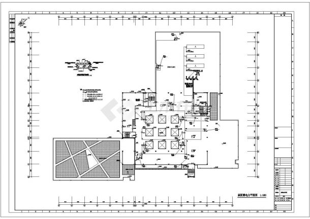 某建筑面积28893㎡大学五层教学楼配电设计cad全套电施图（含设计说明，含消防设计，54张图）-图二