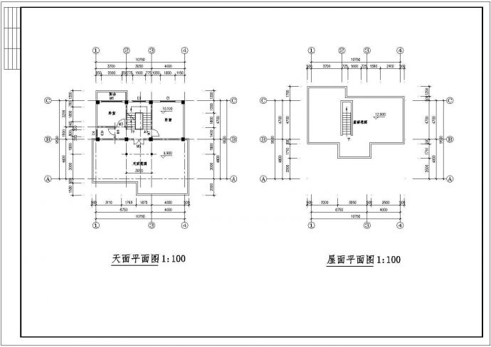 某三层住宅整套建筑设计CAD施工图纸（含效果图）_图1