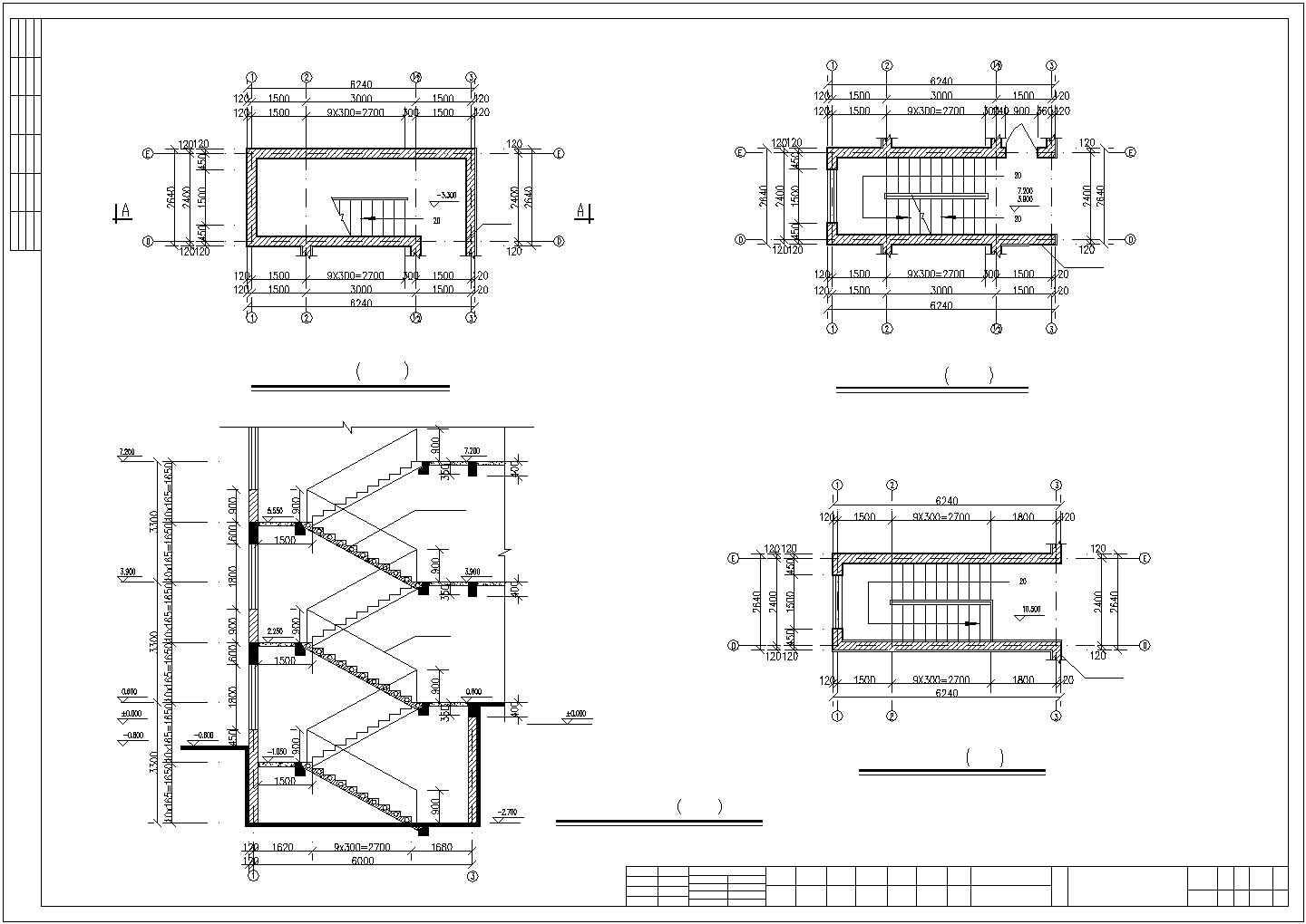 某现代商业高级独栋别墅建筑全套方案设计施工CAD图纸
