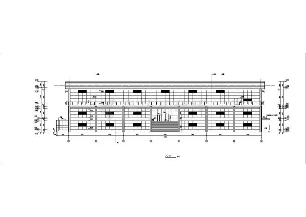 郑州某工厂3800平米3层框架结构职工餐厅全套建筑设计CAD图纸-图一