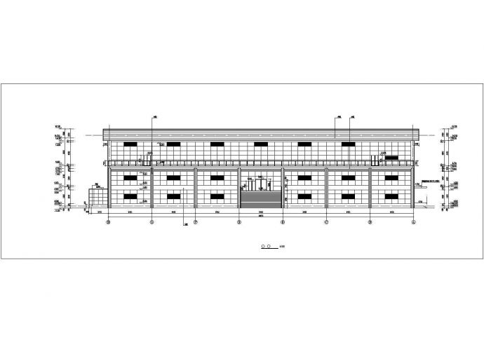 郑州某工厂3800平米3层框架结构职工餐厅全套建筑设计CAD图纸_图1