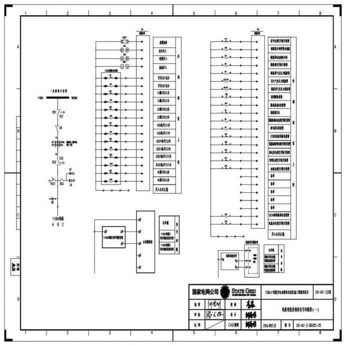 110-A2-3-D0205-20 线路智能控制柜信号回路图（一）.pdf_图1