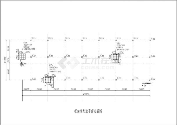 北京某研究所4200平米3层框架结构办公楼建筑+结构设计CAD图纸-图二