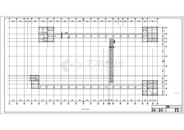 北京某实验中学6000平米四层框架结构教学楼全套结构设计CAD图纸-图一