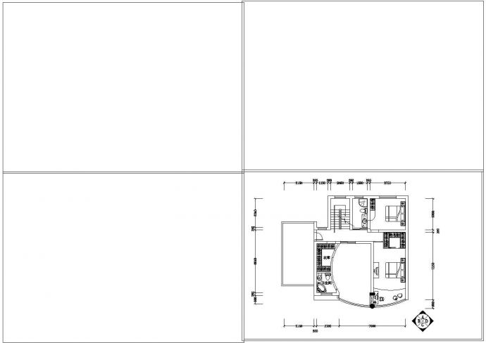 某现代竹苑小区商用特色别墅建筑详细方案设计施工CAD图纸_图1