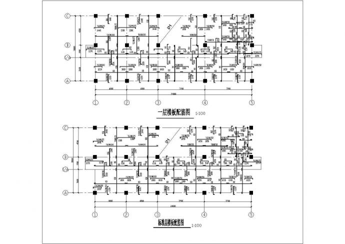 上海某大学工厂五层框架结构办公楼全套结构设计CAD图纸_图1