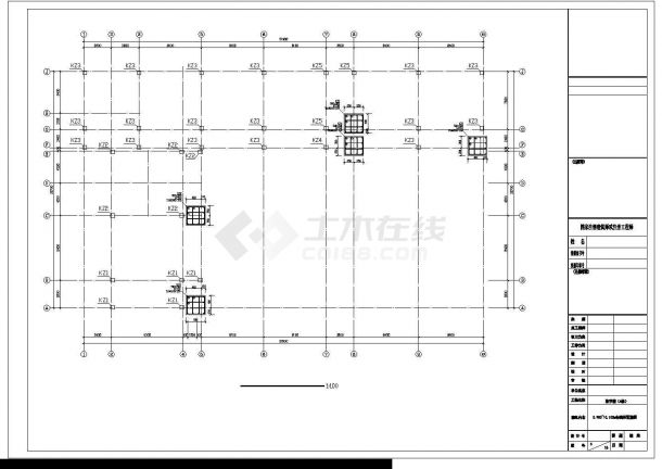 扬州市某中学五层框架结构教学楼全套结构设计CAD图纸-图一