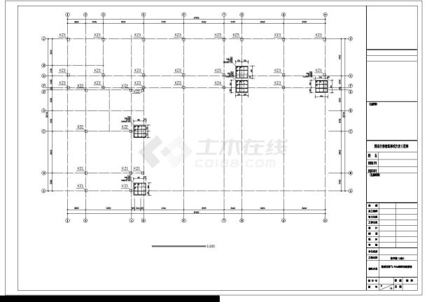 扬州市某中学五层框架结构教学楼全套结构设计CAD图纸-图二