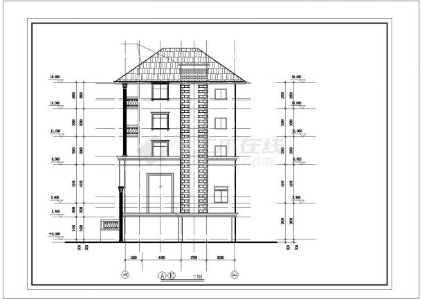 某度假区高级错层别墅建筑详细方案设计施工CAD图纸-图一