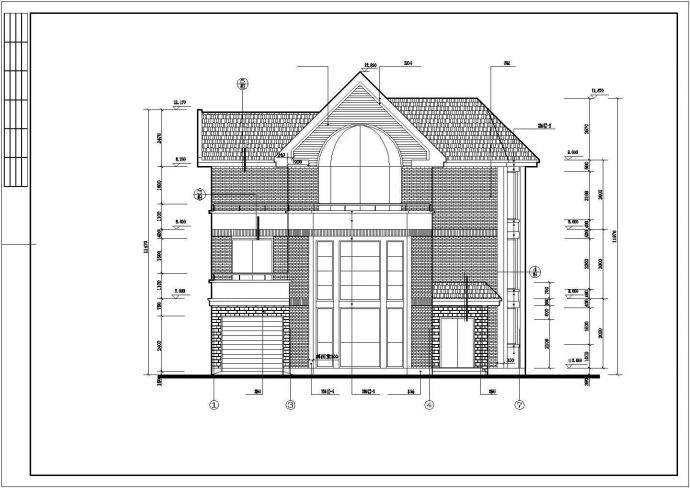 某度假区达华庄园别墅建筑详细方案设计施工CAD图纸_图1